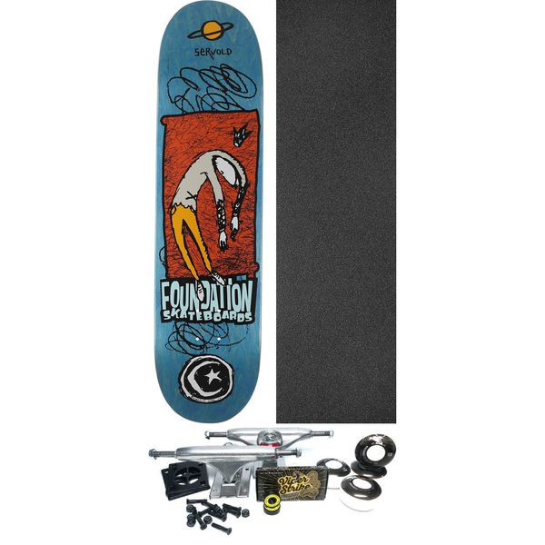 Foundation Skateboards Dakota Servold Planet Saturn Blue Skateboard Deck - 8" x 31.85" - Complete Skateboard Bundle